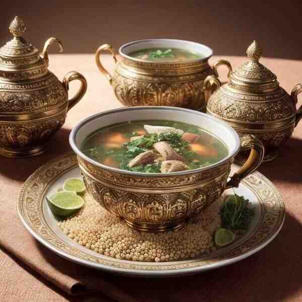 Алжирский куриный суп с кускусом
